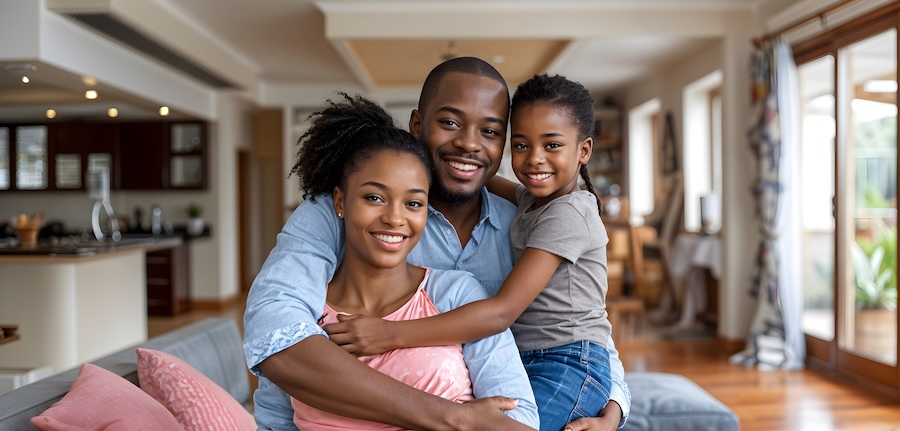 family at home